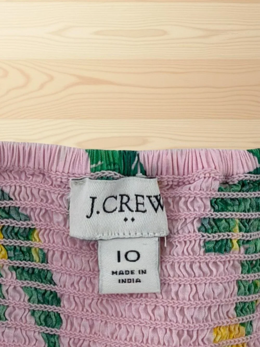 J. Crew Pink Lemon Print Cotton Ruffle Sleeve Midi Dress 10